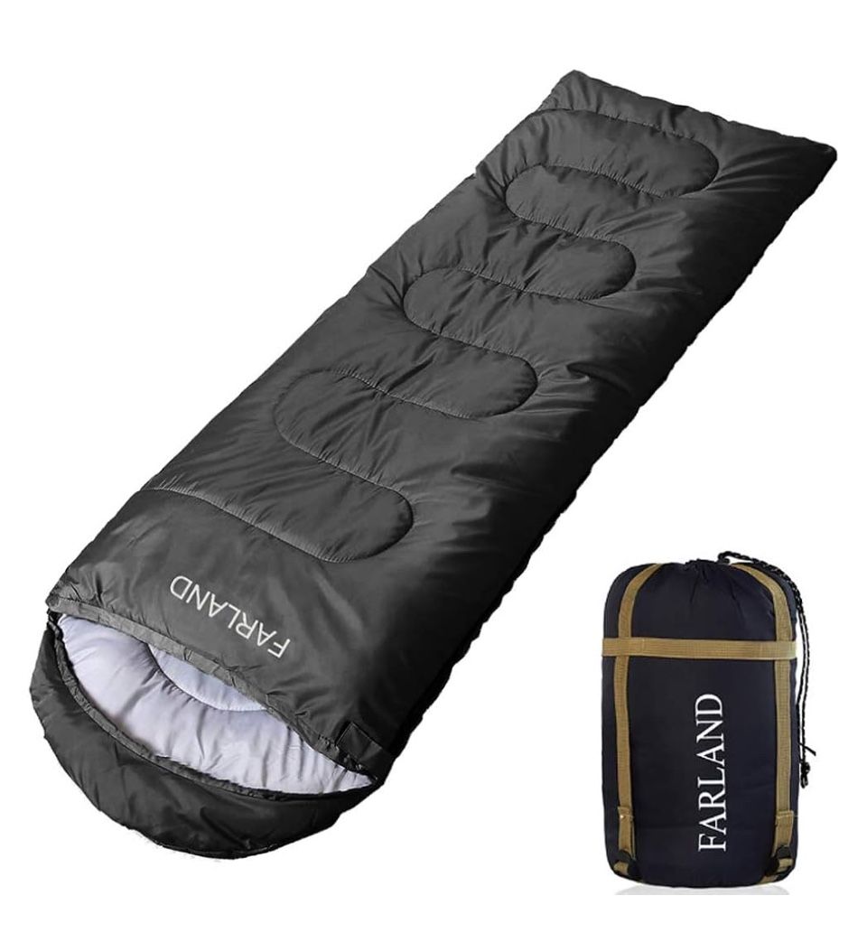 FARLAND Sleeping Bags 30℉ for Adults Teens Kids with Compression Sack Portable and Lightweight for 3-4 Season Camping, Hiking,Waterproof, Backpacking