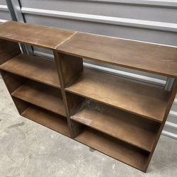 Wood shelves