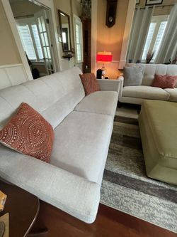 2 Off White Long Couches