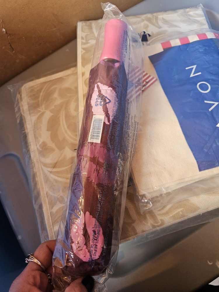 Burgundy Umbrella With Lips