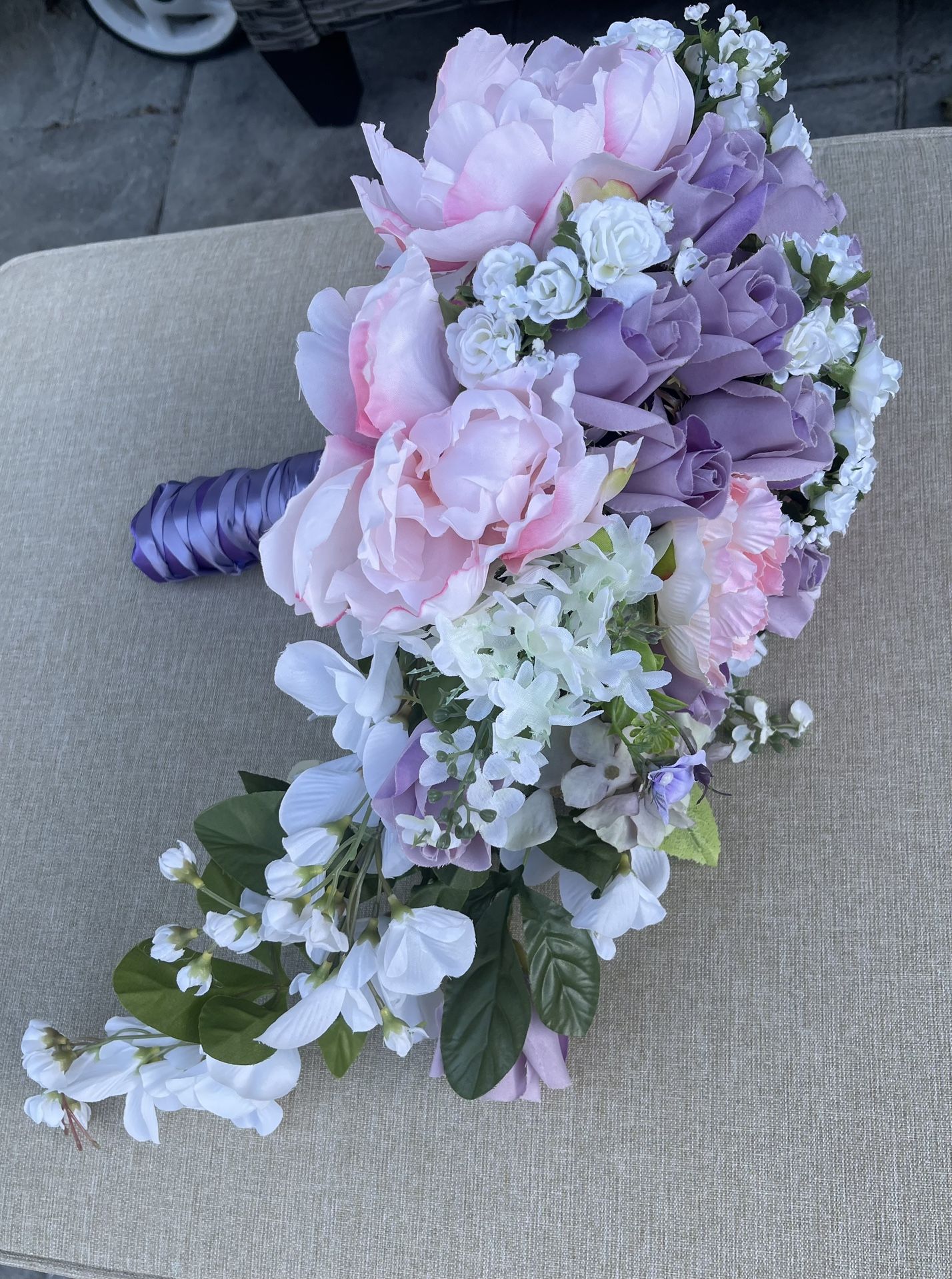 Custom Made Beautiful Cascade Bridal Bouquet
