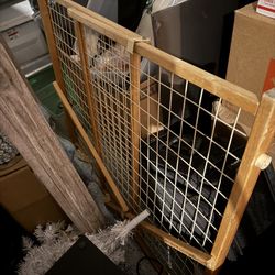 Wooden dog gate