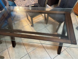 Glass dining table only