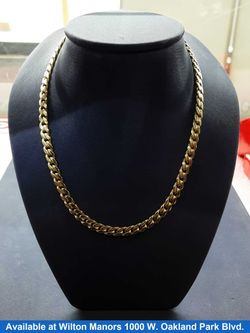 Cuban Link Chain - Yellow Gold 10k (.417) 14 grams 17 inch