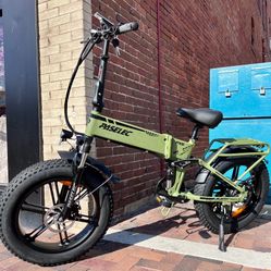 ✅ BRAND NEW - 1000 Watt Electric Folding Bike, Power regen Tech, Fat Tire, Full Suspension(Black-OR-Army Green) PX6 Paselec ⚡️