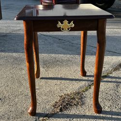 Vintage Wooden Side Table – $35