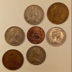 7 Vintage Coin Collection From The Bahamas