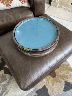 Moire Glaze Vintage Mid Century Tray/Lazy susans
