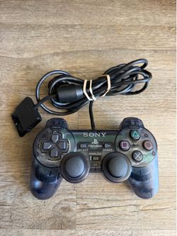 Sony PlayStation 2 PS2 Transparent Black Controller