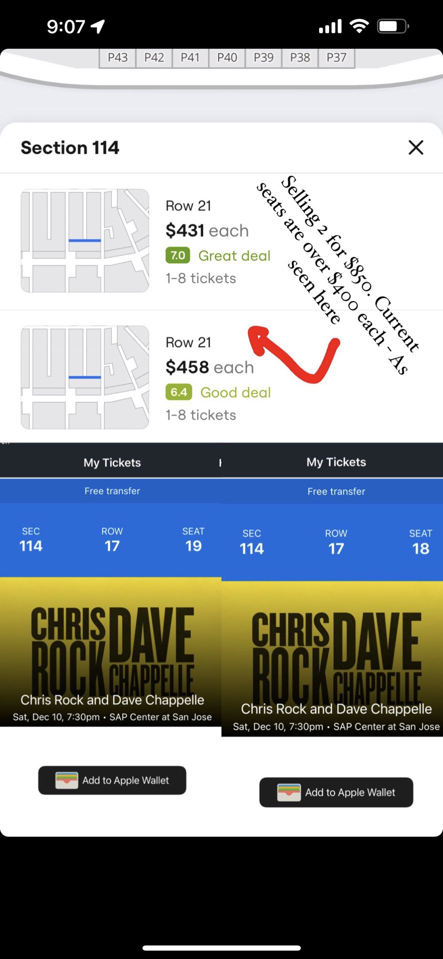 Dave Chappelle & Chris Rock Tickets @ San Jose SAP Center - Dec. 10th