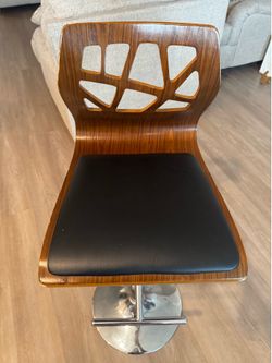 Leather Kitchen Stools Pair