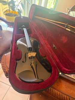 Black Violin with Case and Bow