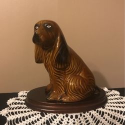 Pottery Cocker Spaniel Statue 
