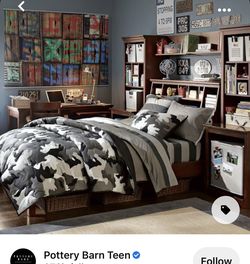 Pottery Barn Teen Camouflage Duvet Bedding Set