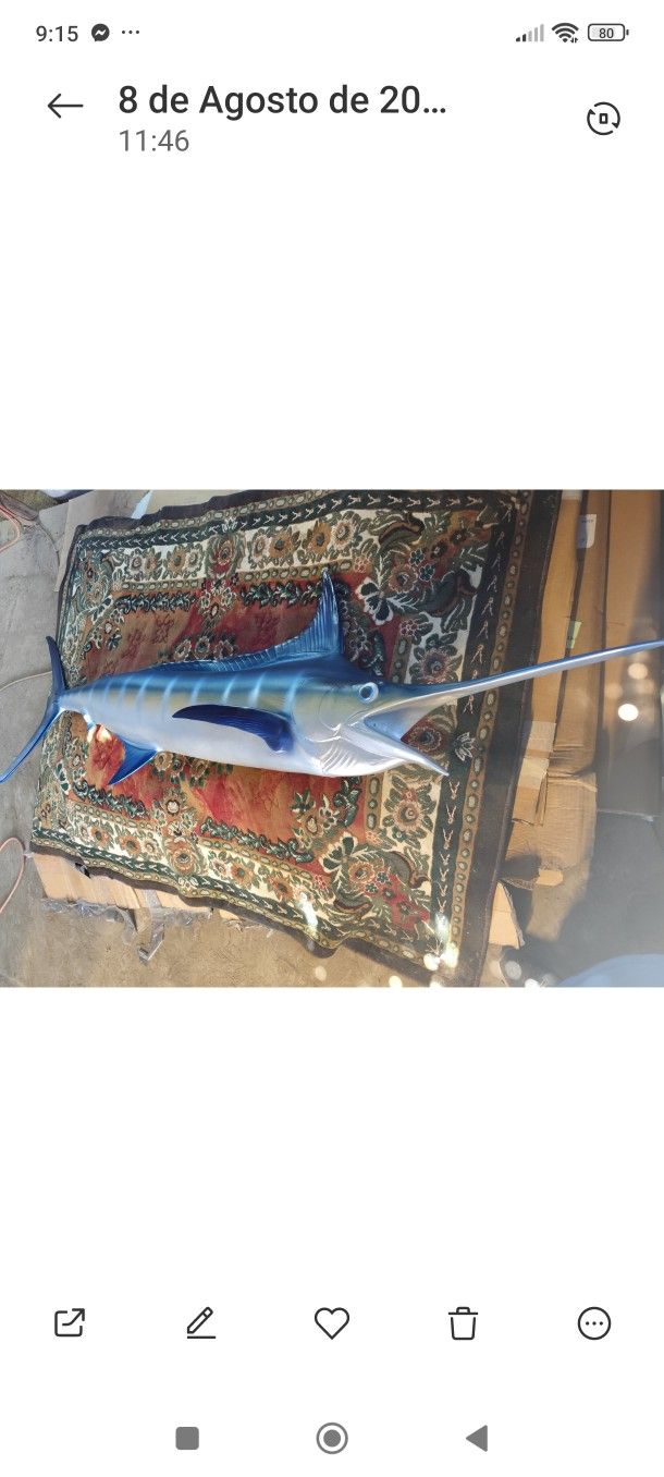 Fiberglass Sailfish!! 6 Ft Long,,New!