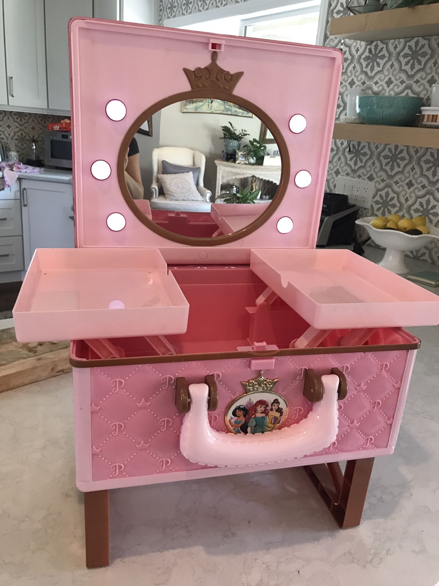 Disney Makeup Case & Vanity with lights