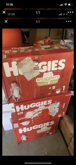 Huggies little snugglers size 1, 198 count