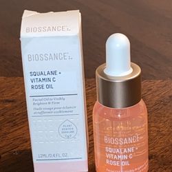 Biossance Squalane + Vitamin C Rose Oil - facial oil to brighten and firm - BRAND NEW, IN ORIGINAL PACKAGING