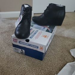 Skechers Memory Foam Bob's Wedge Booties