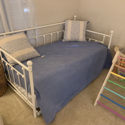 DHP Mia White Twin Bed and Trundle