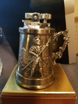 Vintage Rare Medieval Mini Stein Table Lighter 1970's