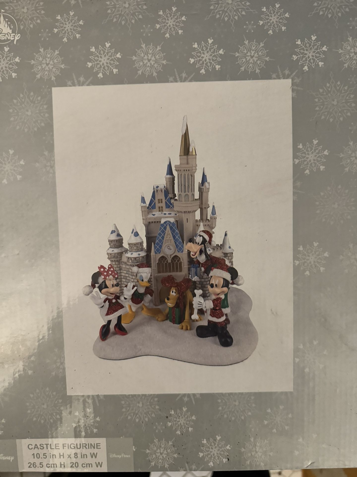 Mickey And Minnie And Gang Christmas Disney Castle Figurine