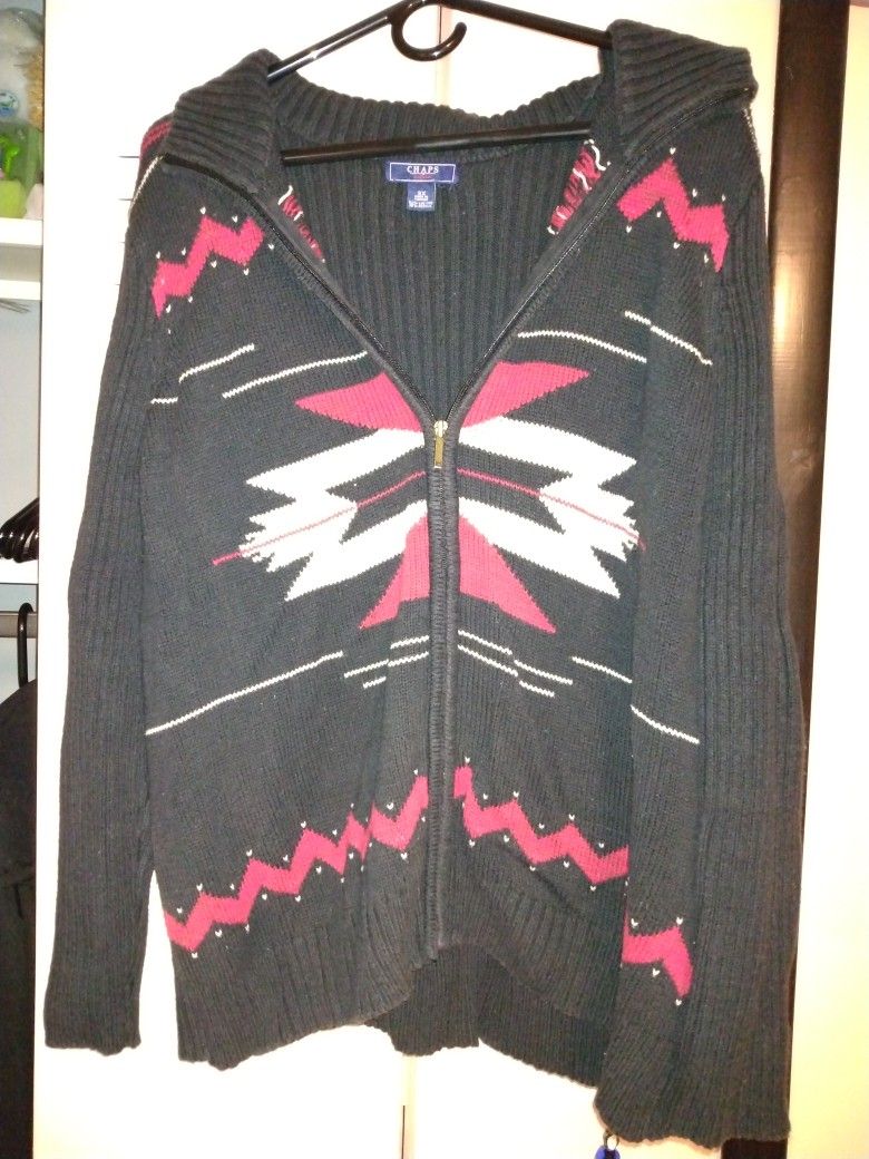 Men's 2xl Zipper Down Knit Sweater