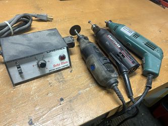 3 Dremels And Vintage Dremel Speed Control Motor.