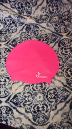 Pink girly swim cap