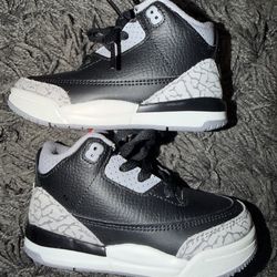 Toddler Air Jordan 3 Retro Black Cement Size 6C – Excellent Conditio