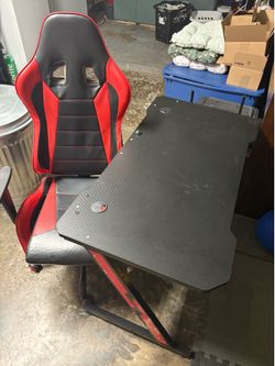gaming table and chair