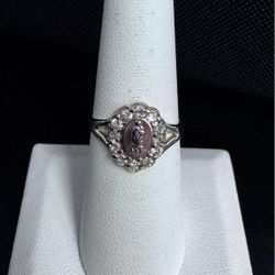 14K TT CZ Virgen de Guadalupe Ring