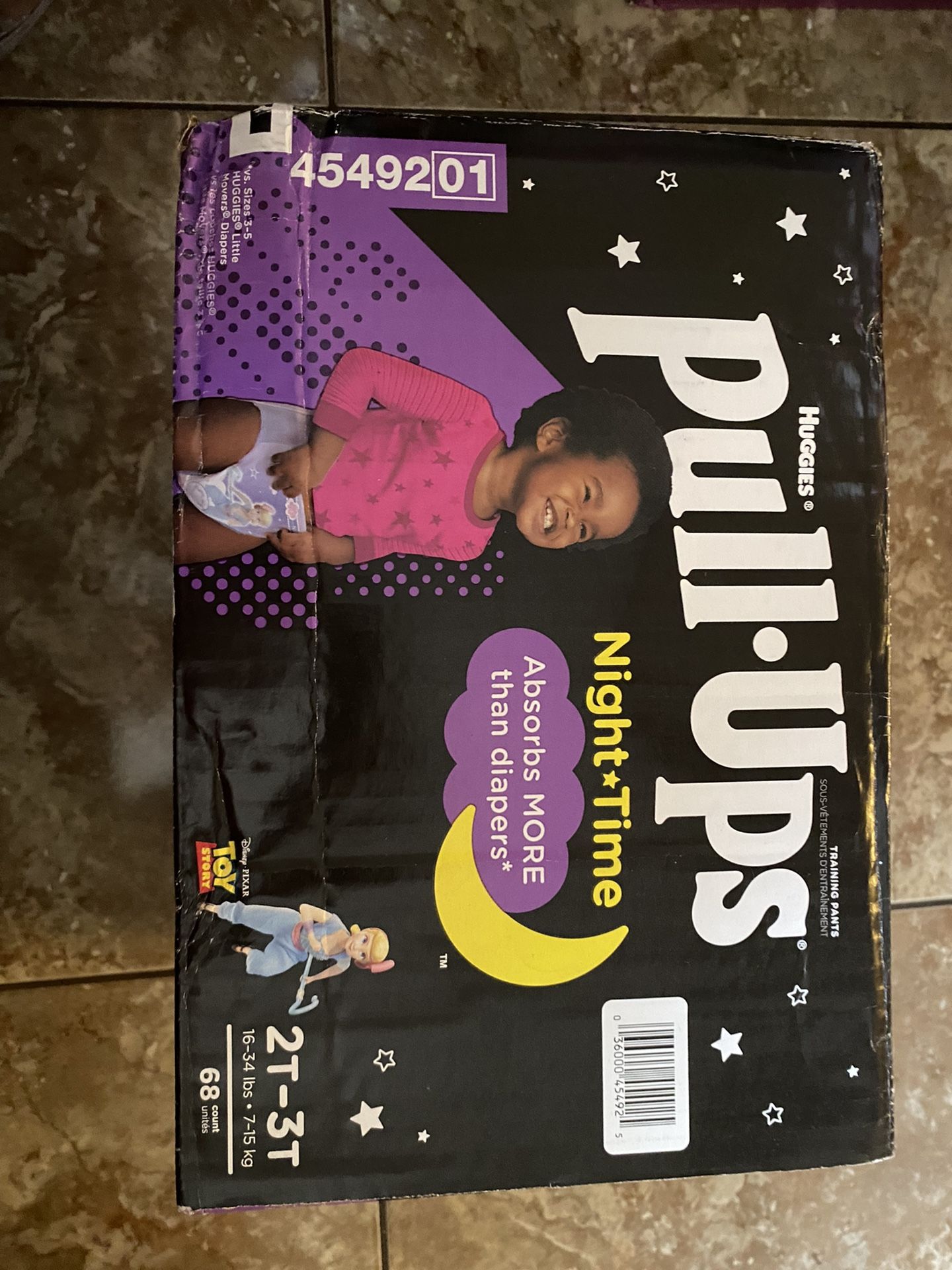 Huggies Pull Ups Night Time Size 2T-3T, 68 Count 
