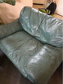 Leather couch and loveseat.  (FREE)