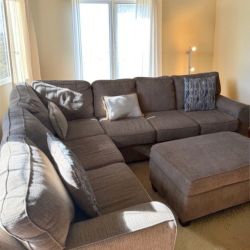 Ashley Sectional Sofa with Storage Ottoman
