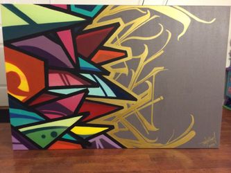 Art graffiti canvas