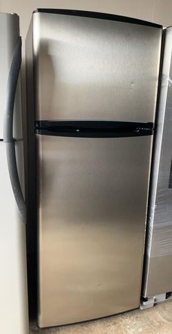Whirlpool Top Mount 27" Apartment Size Stainless Steel Fridge
