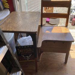 Antique school desk