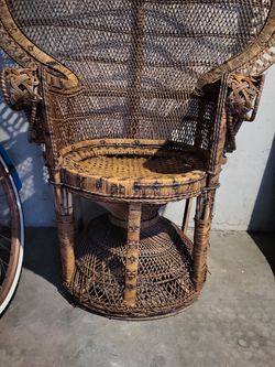 Peacock Wicker Rattan Chair Thumbnail