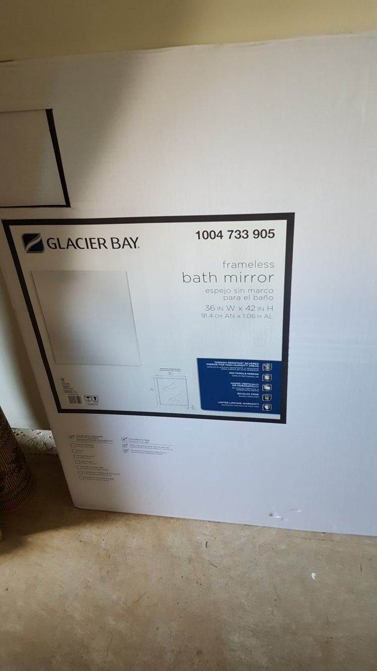 Bathroom Vanity Mirror, 42"x36", un used