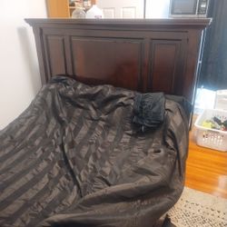 Ashley Furniture Queen Bed Frame, Cherry