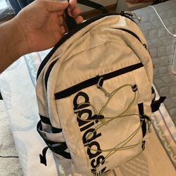 Adidas Bungee Backpack White Barely Used 