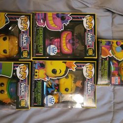 Funko Pop Alice In Wonderland BlackLight Complete Set