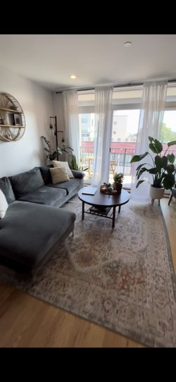 Velvet Sectional Sofa with Chaise