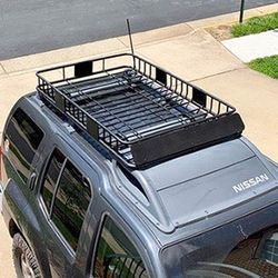 (Brand New) $145 Roof Rack Cargo Basket Universal 64x39” Car Top Luggage Holder Carrier 150 LBS max