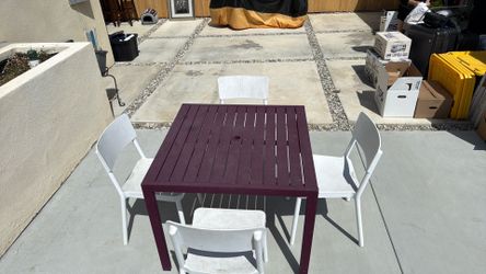 Patio tables and chairs