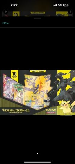 Pokemon ( New , Sealed ) Pikachu & Zekrom GX Premium Collection