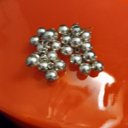 Sterling Silver Dangling Balls Earings 