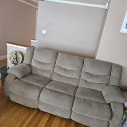 Brown Sofá Recliner Nice And Clin 