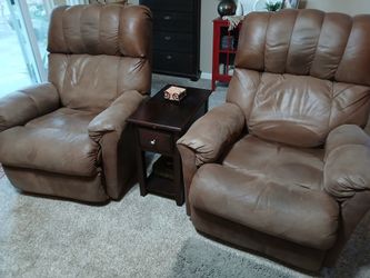 2leather recliners